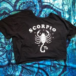 Scorpio black crop top